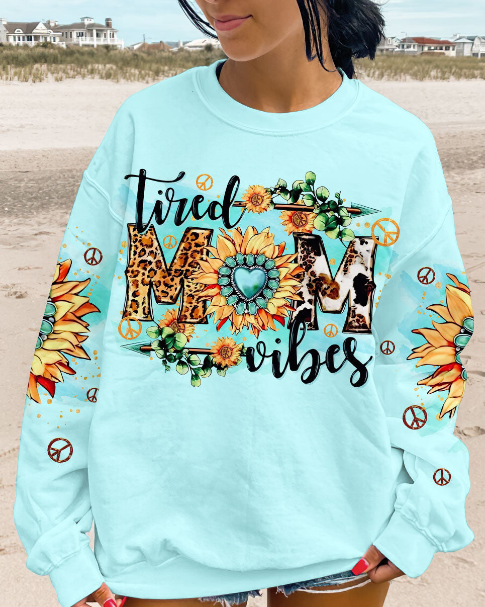 TIRED MOM VIBES SUNFLOWER ALL OVER PRINT - TLTR1808231