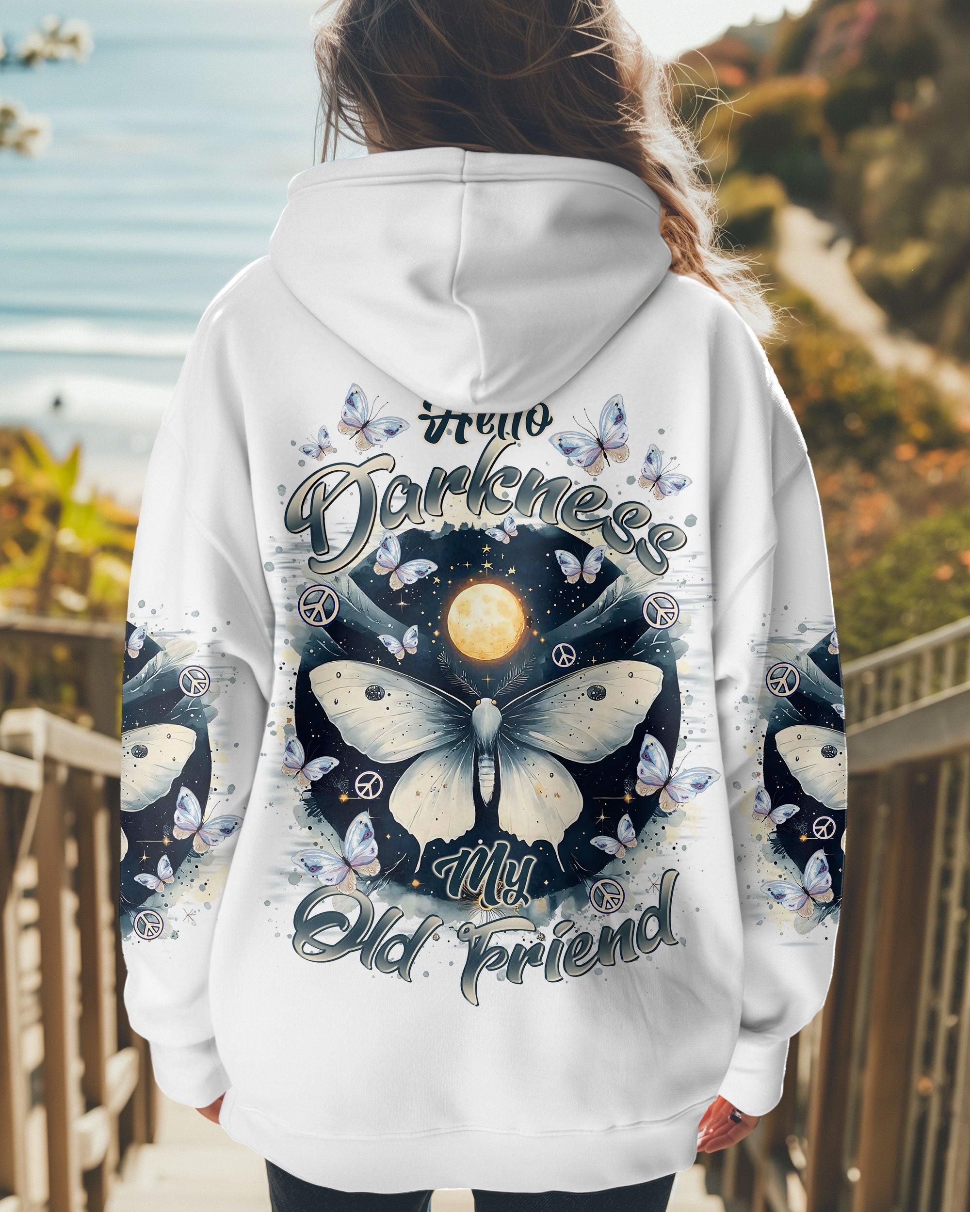 HELLO DARKNESS MY OLD FRIEND BUTTERFLY ALL OVER PRINT  - TLTR2011245