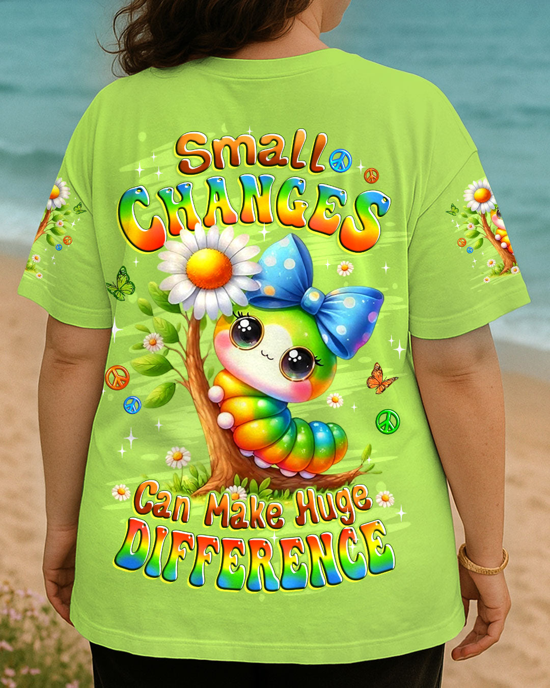 SMALL CHANGES CAN MAKE HUGE DIFFERENCE ALL OVER PRINT - YHLT0909253
