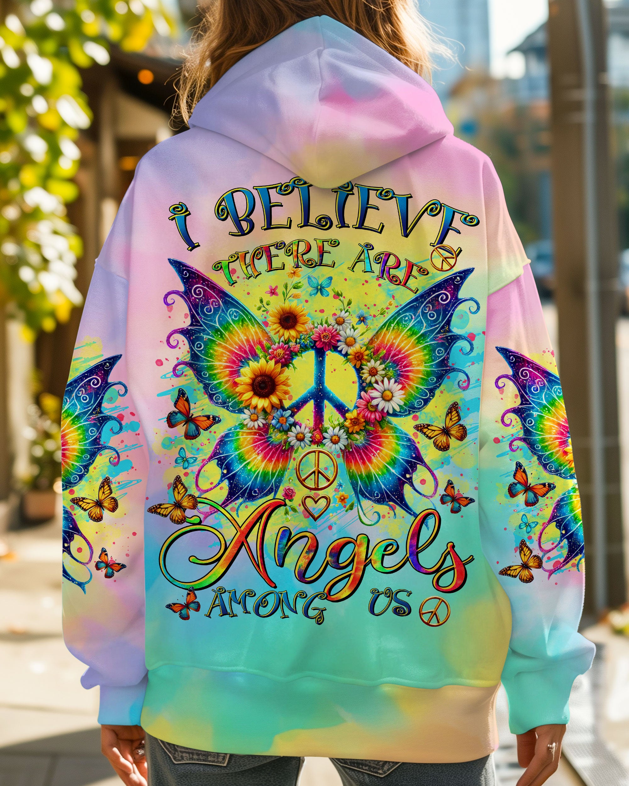 I BELIEVE THERE ARE ANGELS AMONG US WINGS ALL OVER PRINT - TLTR2609243
