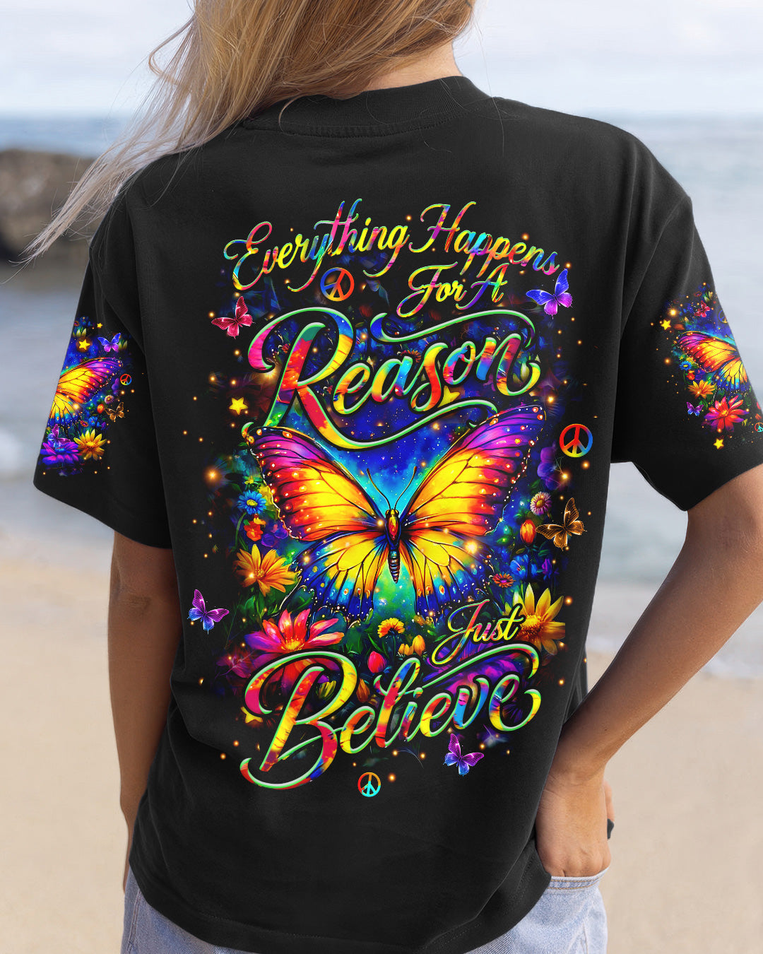 JUST BELIEVE BUTTERFLY ALL OVER PRINT - YHHN0502262