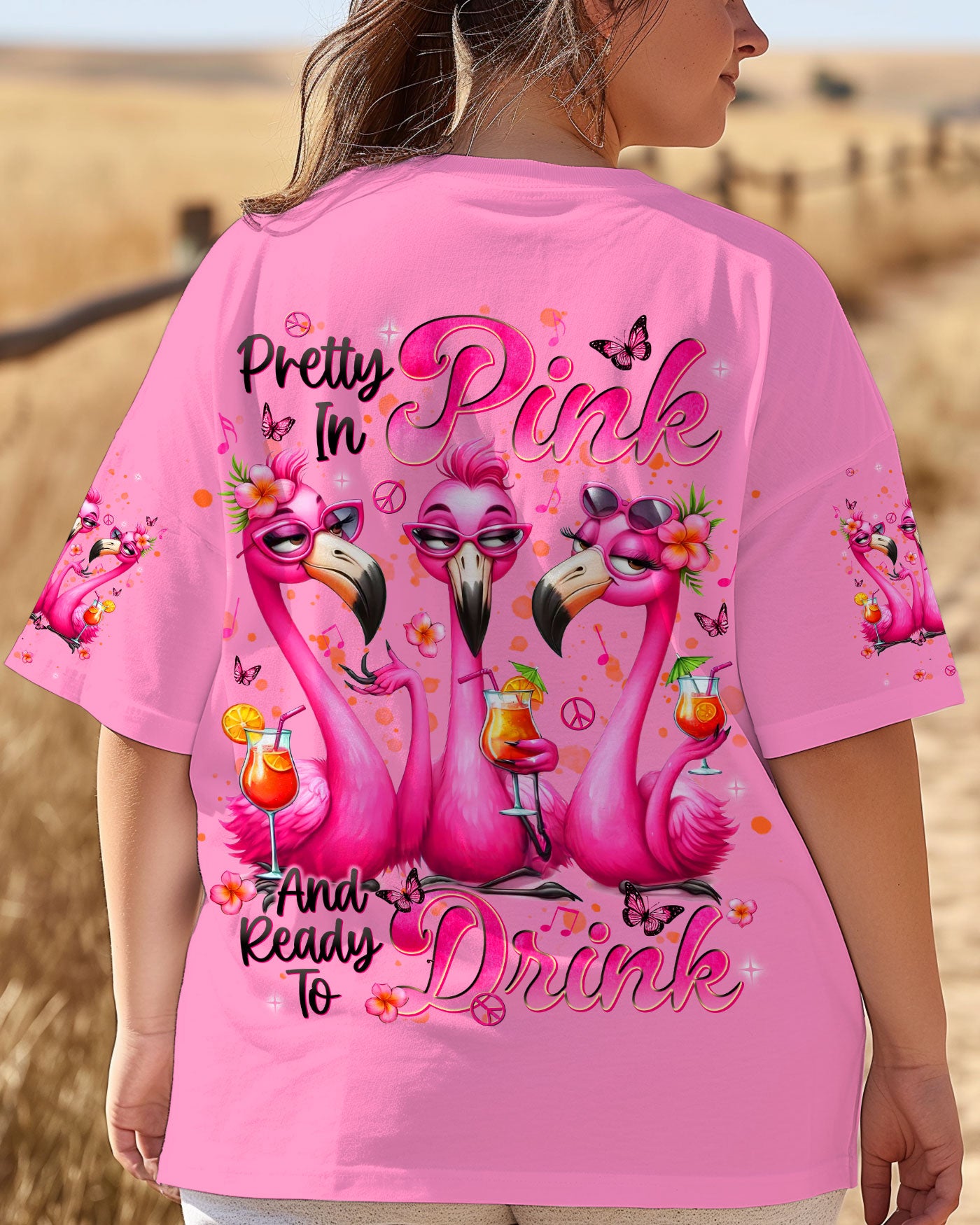 PRETTY IN PINK FLAMINGO ALL OVER PRINT - TLNT1004253