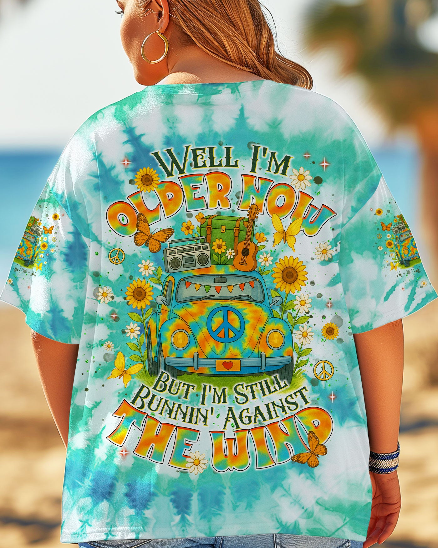 RUNNING AGAINST THE WIND CAR TIE DYE ALL OVER PRINT - TLNT1405253