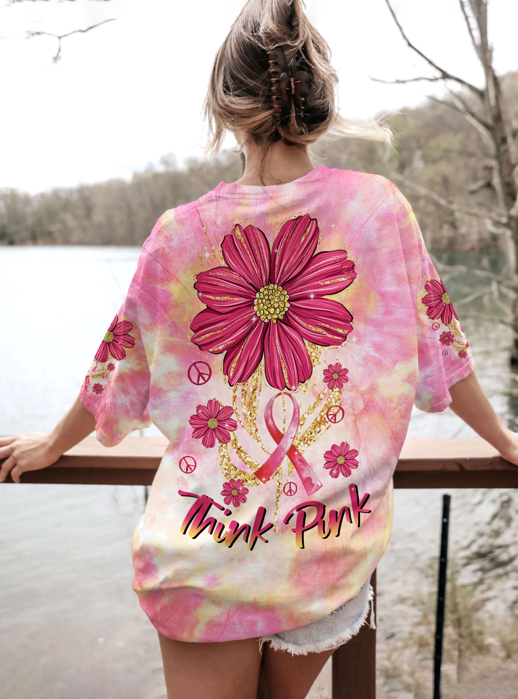 THINK PINK FLOWER ALL OVER PRINT - TLTR1008231