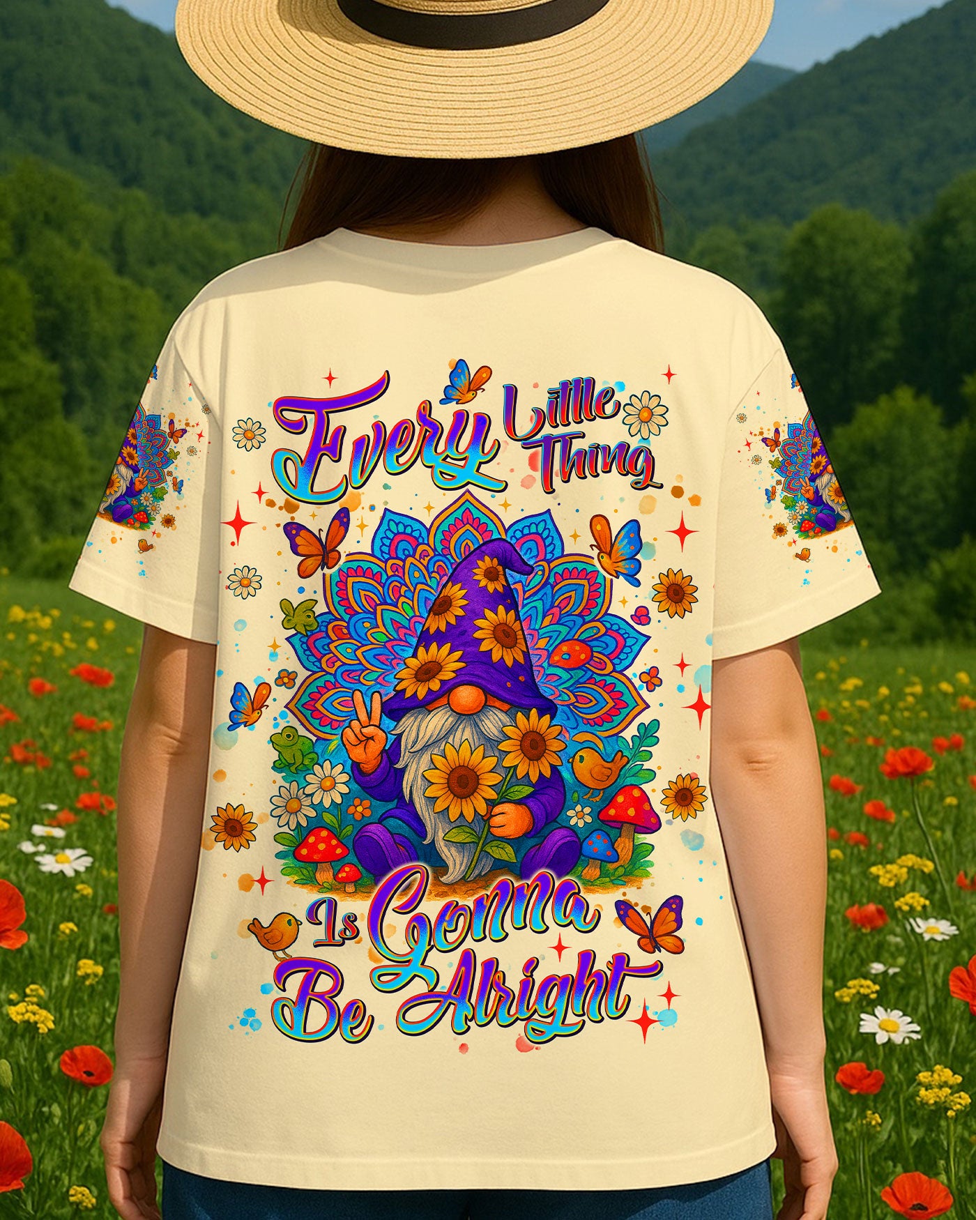 EVERY LITTLE THING IS GONNA BE ALRIGHT GNOME ALL OVER PRINT  - TLNT2705251