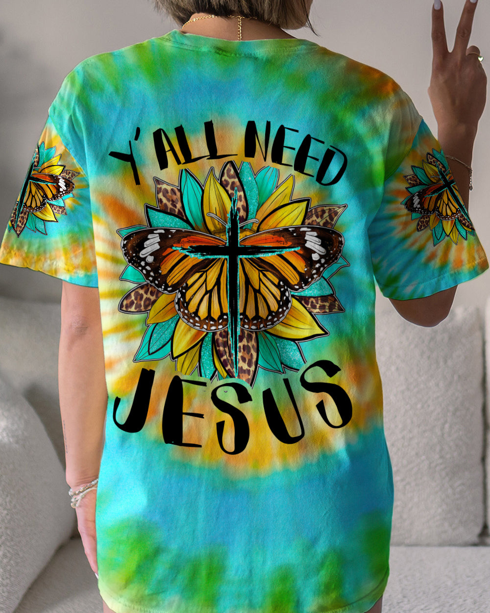 Y'ALL NEED JESUS TIE DYE ALL OVER PRINT - TYTD1007232