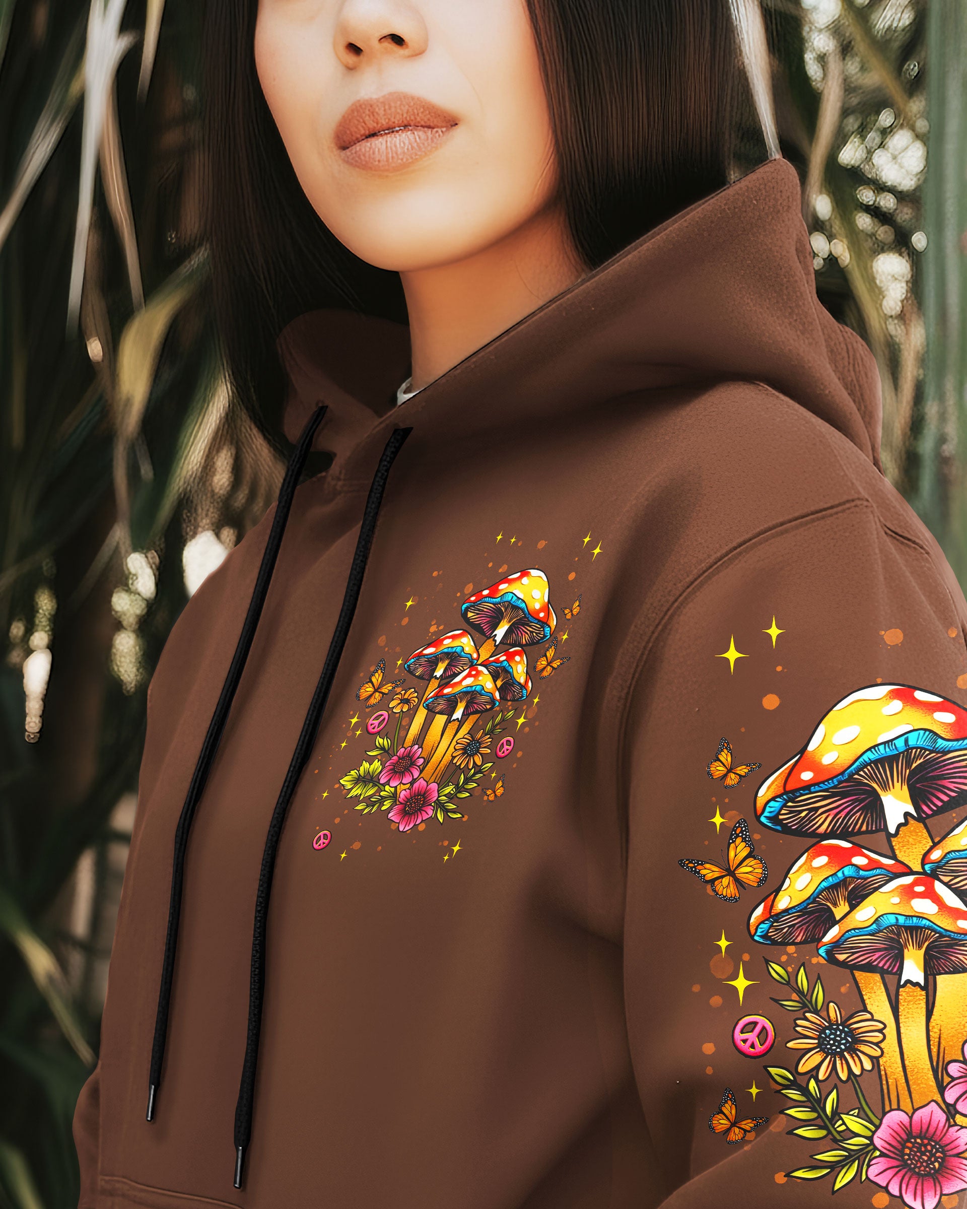 EAT MUSHROOMS SEE THE UNIVERSE ALL OVER PRINT - TLNT0910252