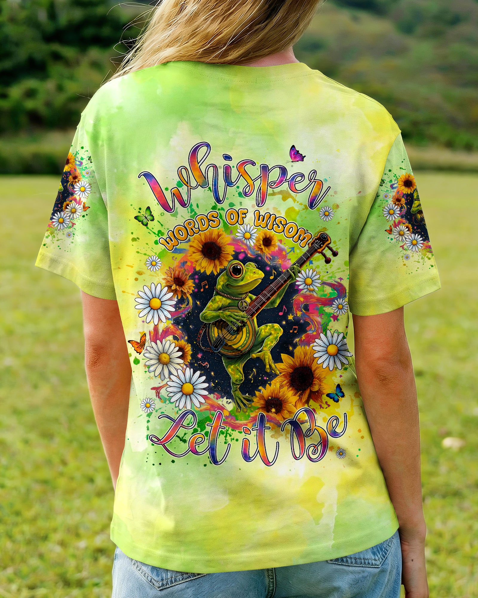 WHISPER WORDS OF WISDOM LET IT BE FROG ALL OVER PRINT - TYLN2606262