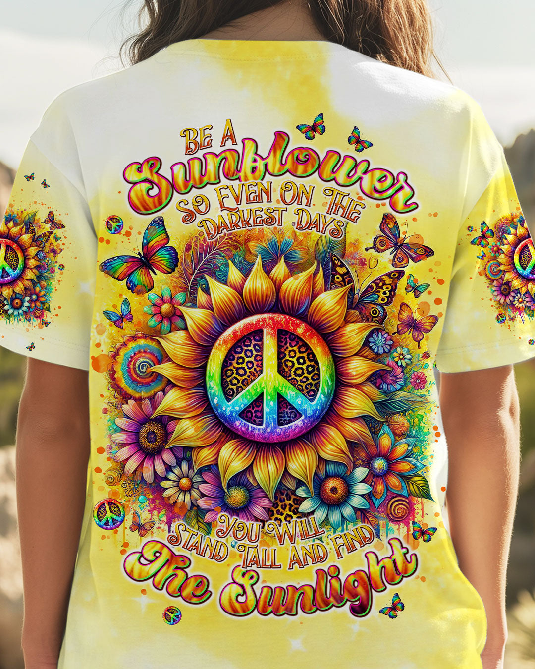 BE A SUNFLOWER ALL OVER PRINT - TLNT0108243