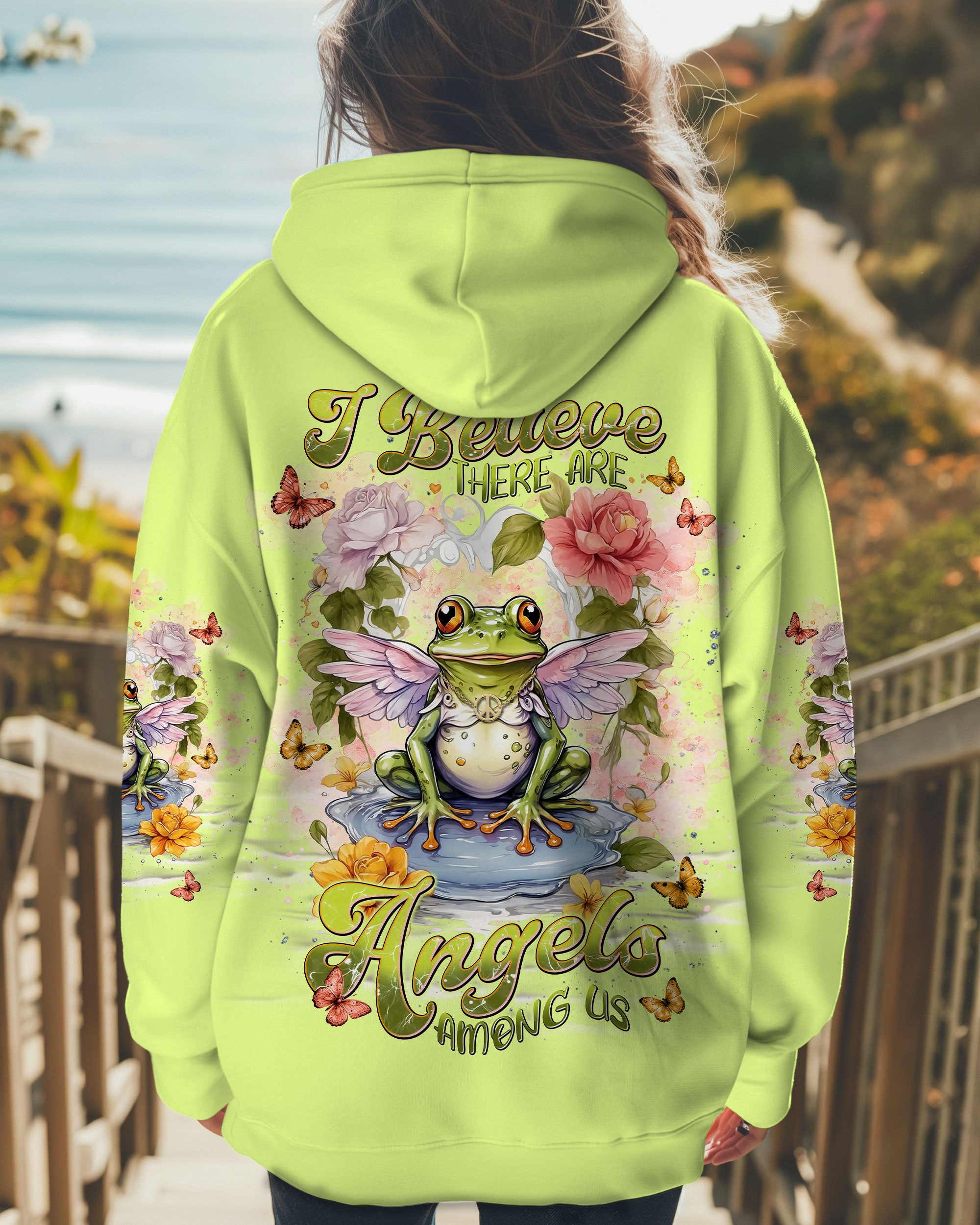 I BELIEVE THERE ARE ANGELS AMONG US FROG WINGS ALL OVER PRINT  - TLNT2211243