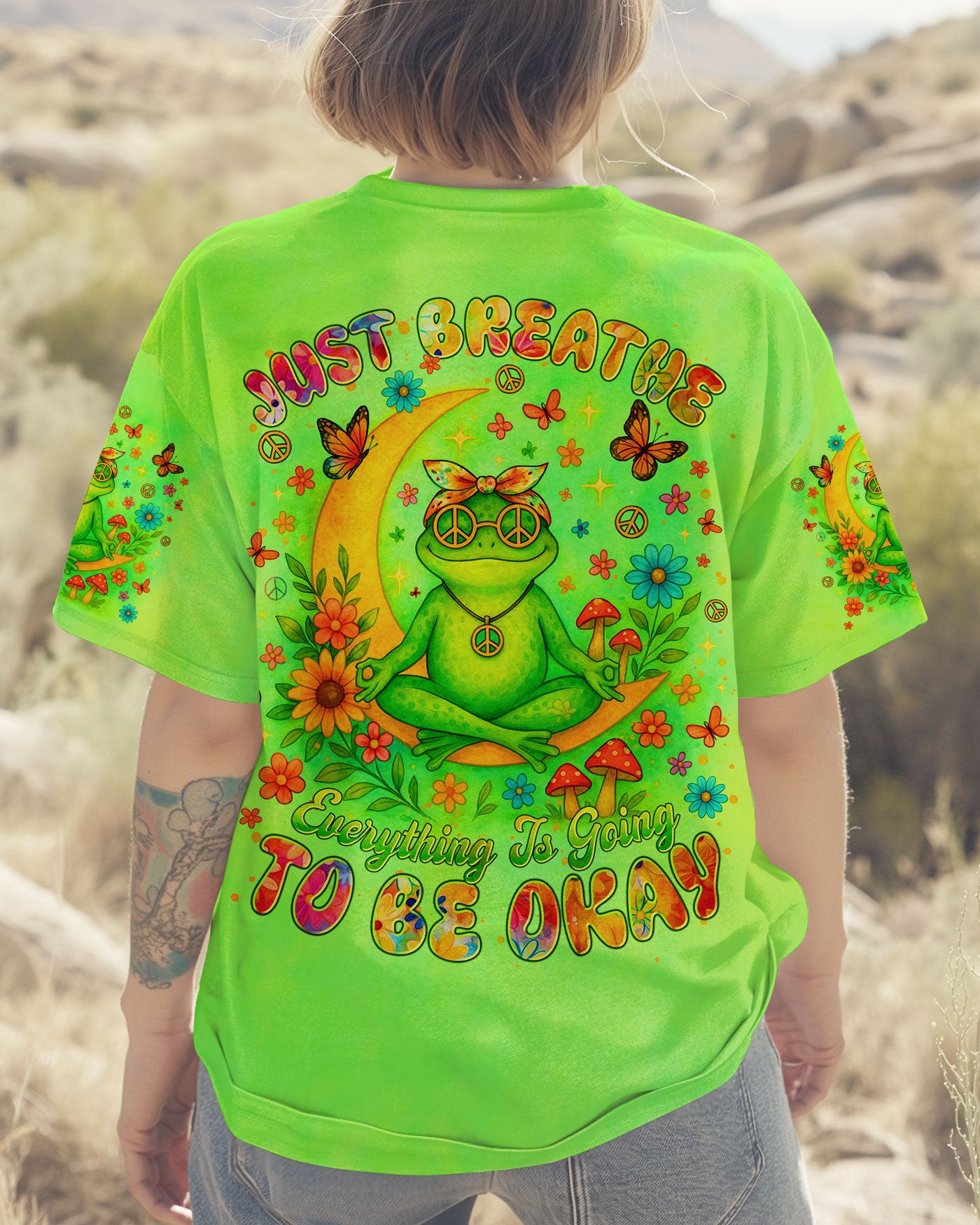 JUST BREATHE FROG ALL OVER PRINT - TLTR2904254