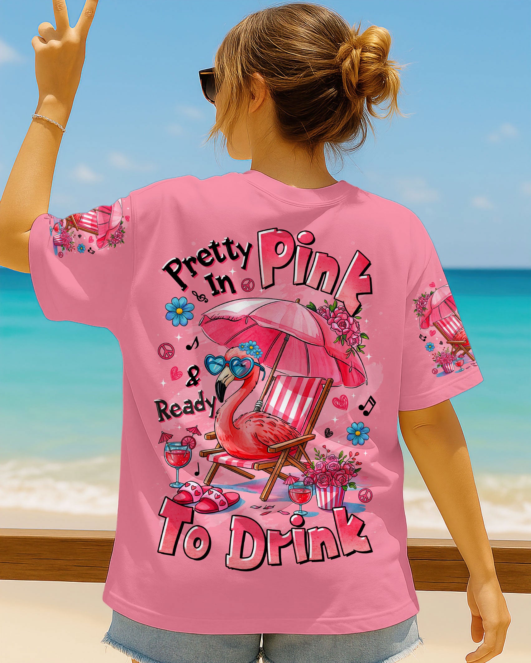 PRETTY IN PINK FLAMINGO ALL OVER PRINT - TLTR0905252