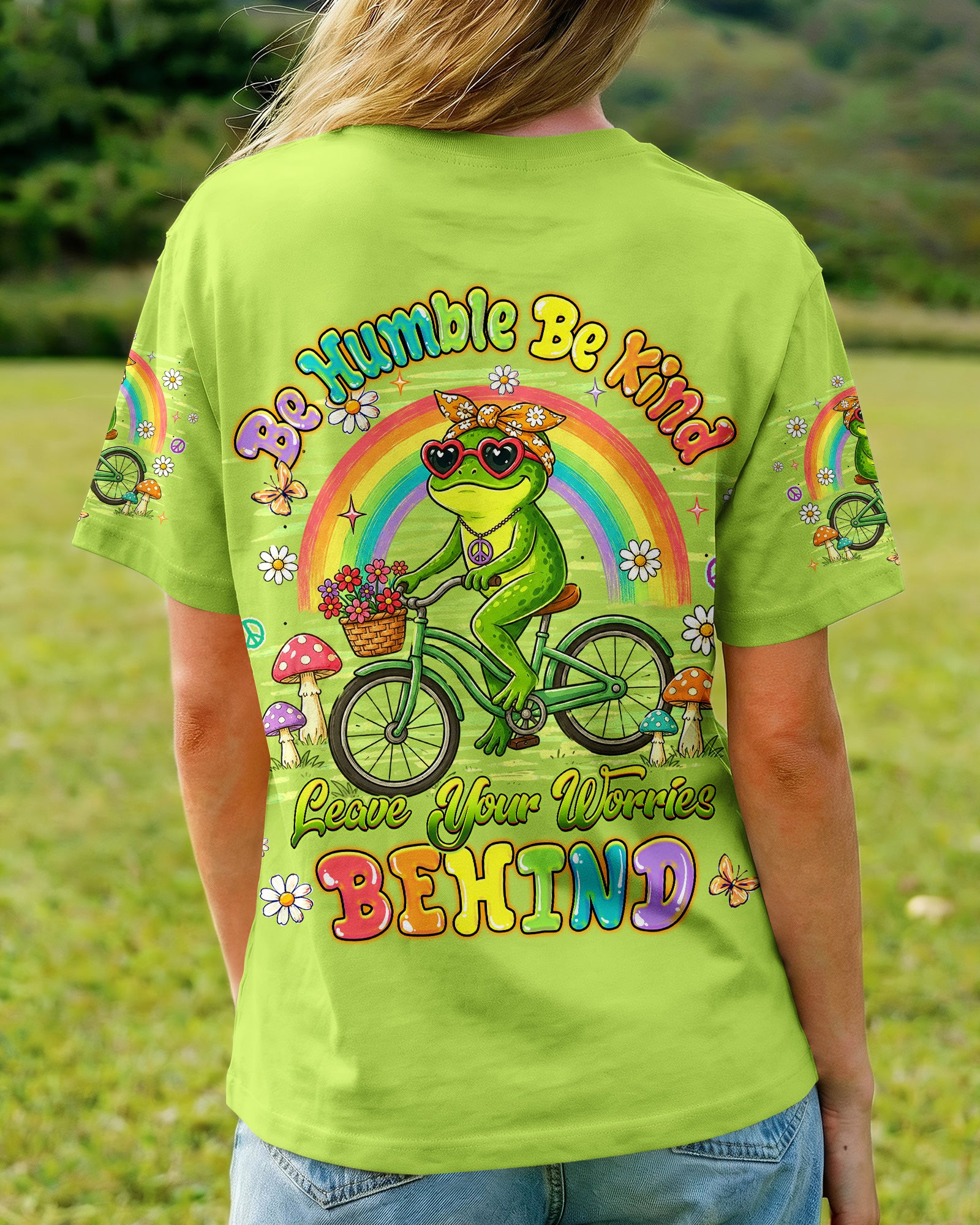BE HUMBLE BE KIND FROG ALL OVER PRINT  - TLHG0707261