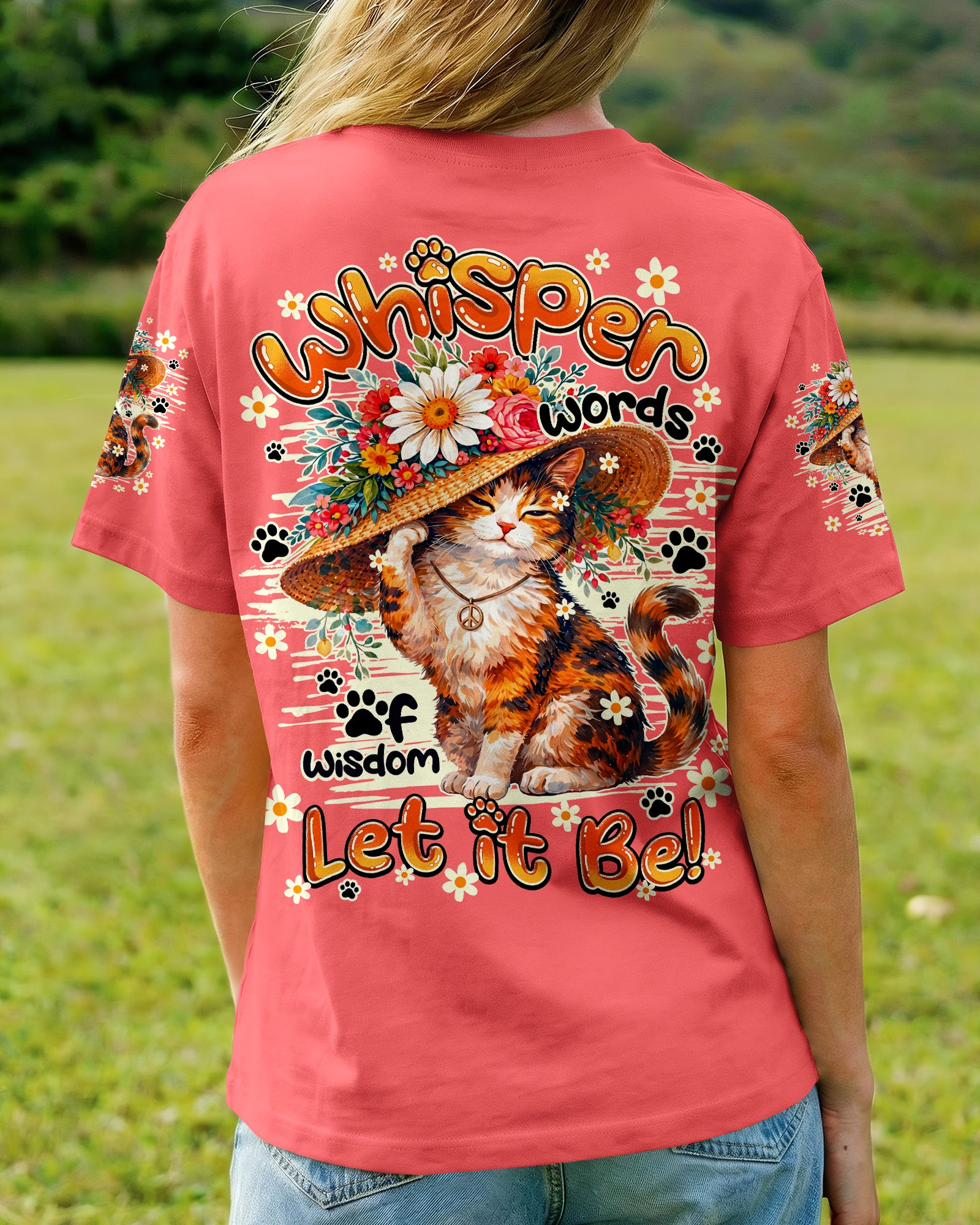 WHISPER WORDS OF WISDOM LET IT BE CAT ALL OVER PRINT - TY1105261