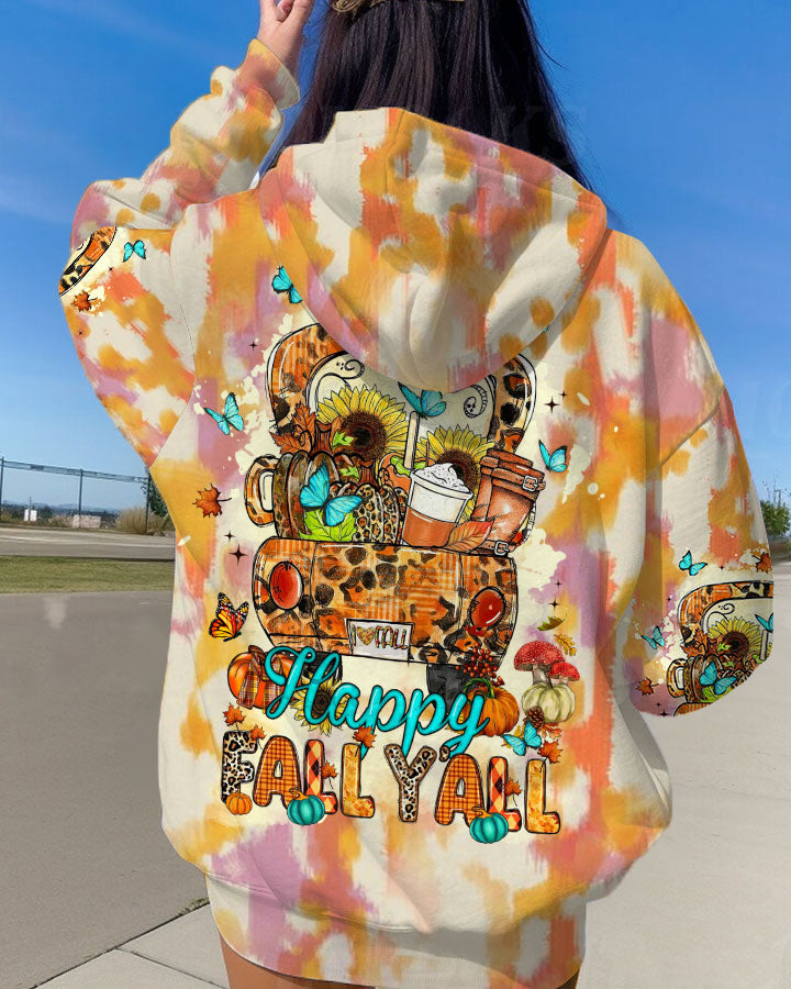 HAPPY FALL Y'ALL TIE DYE ALL OVER PRINT - TLTW2007231