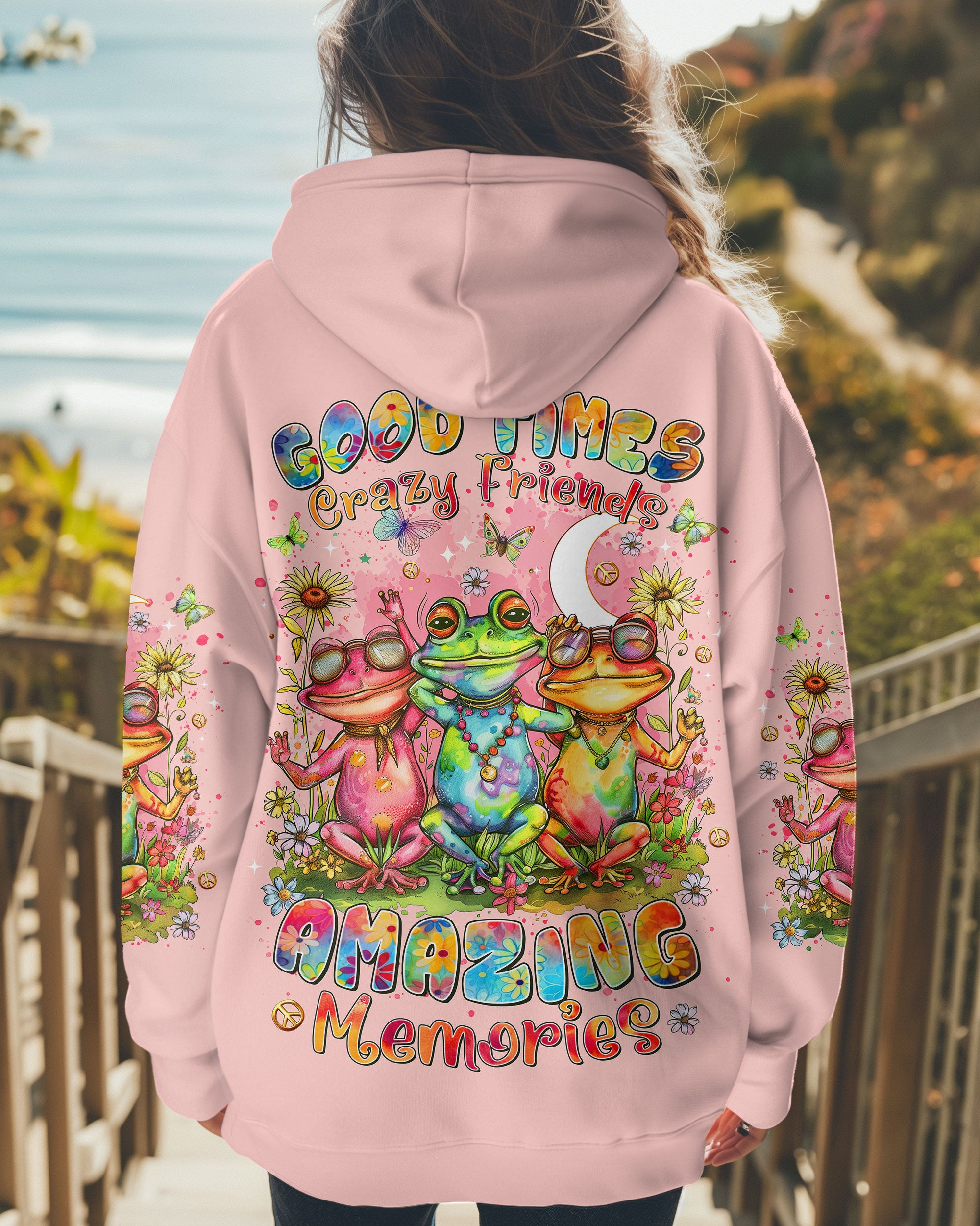 GOOD TIMES CRAZY FRIEND FROG ALL OVER PRINT  - TLTR2510244