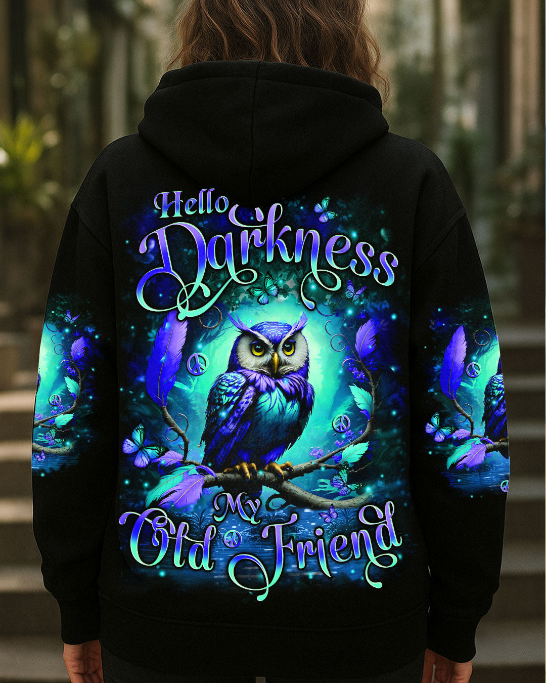 HELLO DARKNESS MY OLD FRIEND OWL ALL OVER PRINT - YHHN2508252