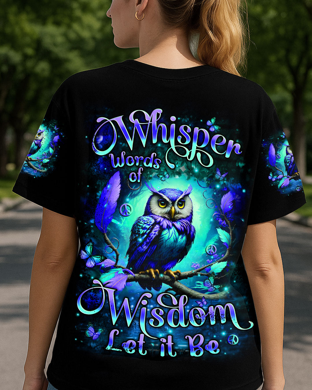 WHISPER WORDS OF WISDOM LET IT BE OWL ALL OVER PRINT - YHHN2309252