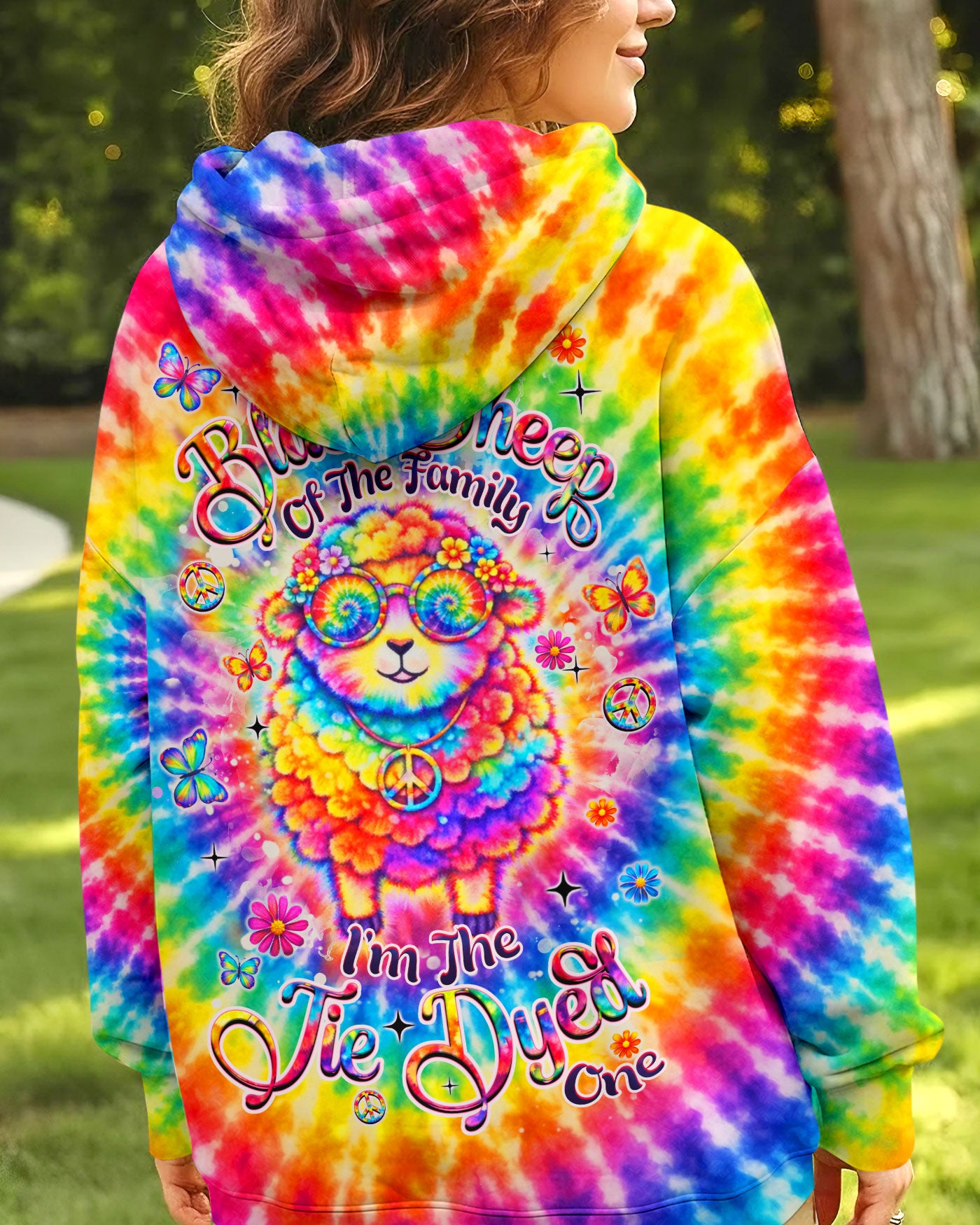 I'M NOT THE BLACK SHEEP COLORFUL SWIRL ALL OVER PRINT  - TLHN2703263