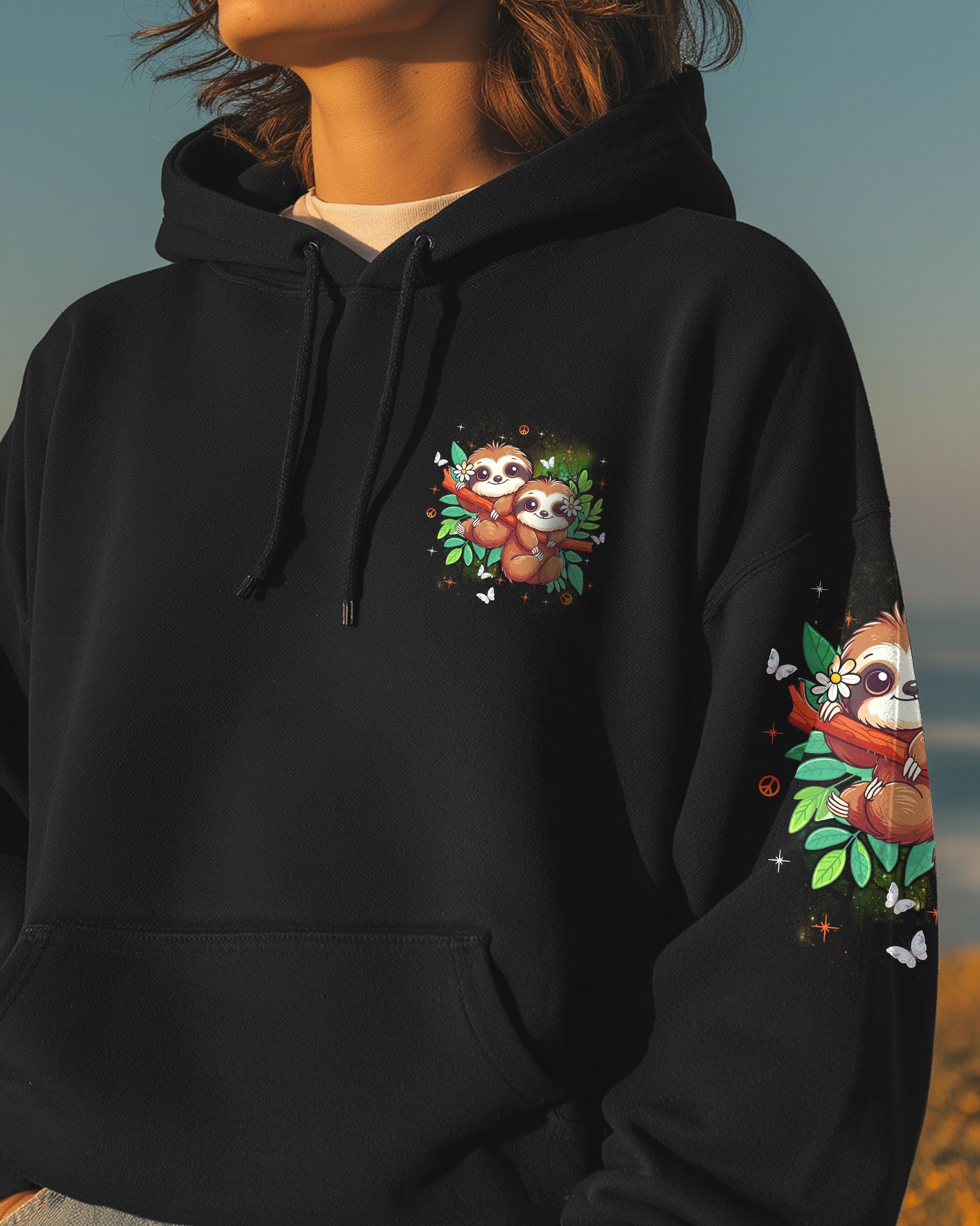 LET'S HANG OUT TOGETHER SLOTH ALL OVER PRINT - TLTW1909251
