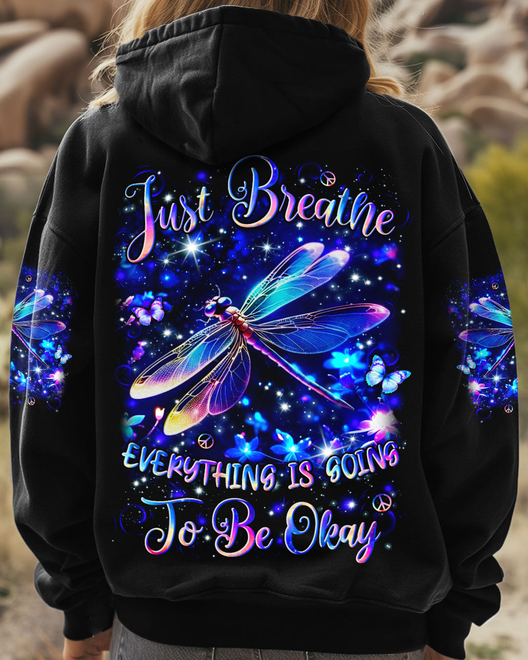 JUST BREATHE DRAGONFLY ALL OVER PRINT - YHLN1909251