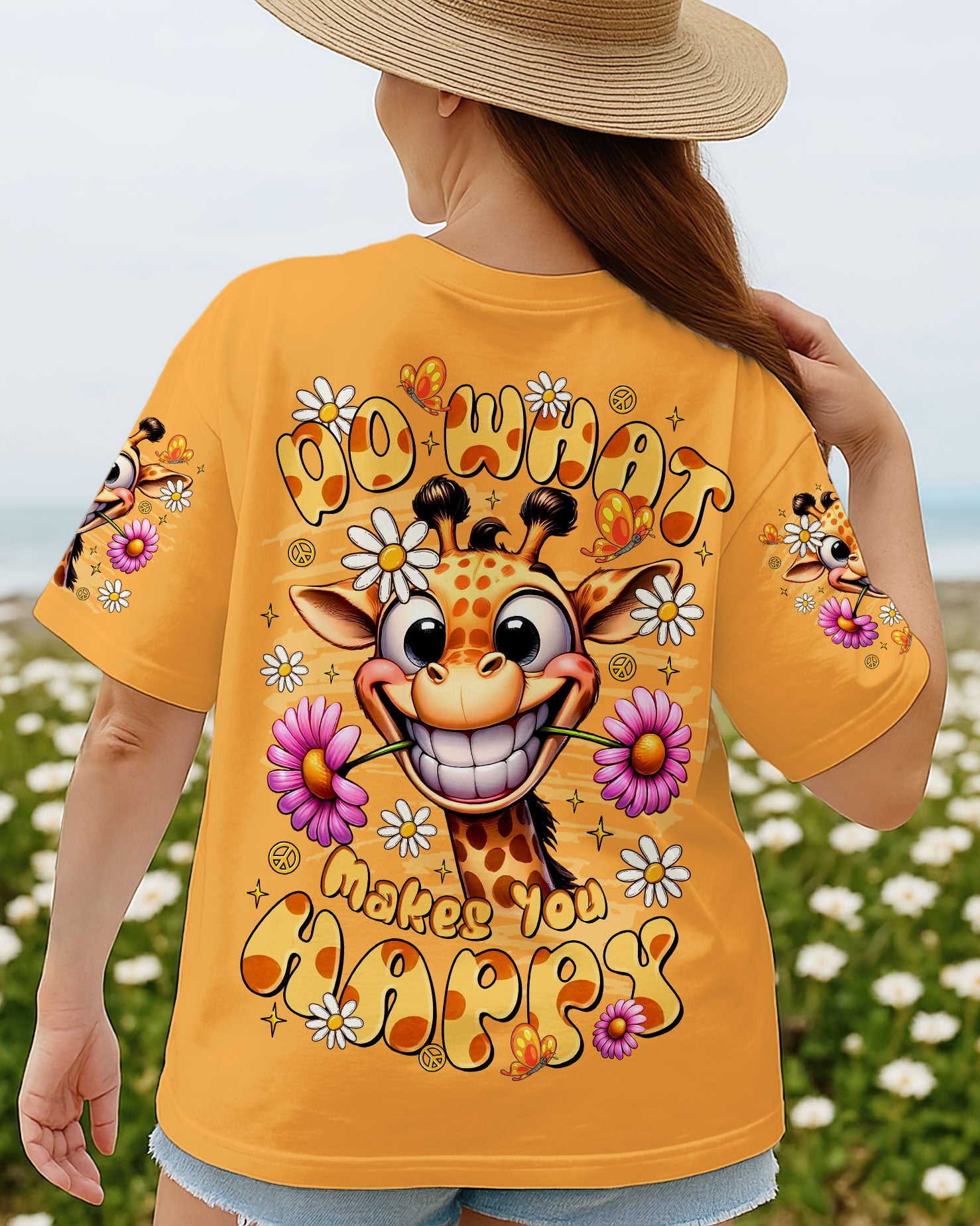 DO WHAT MAKES YOU HAPPY GIRAFFE ALL OVER PRINT  - TLTR2008251