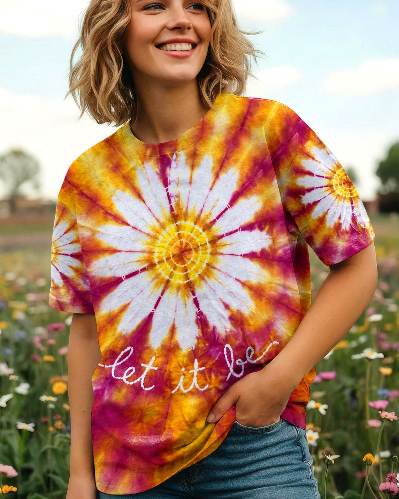 LET IT BE DAISIES BURST ALL OVER PRINT  - TLHN3006265