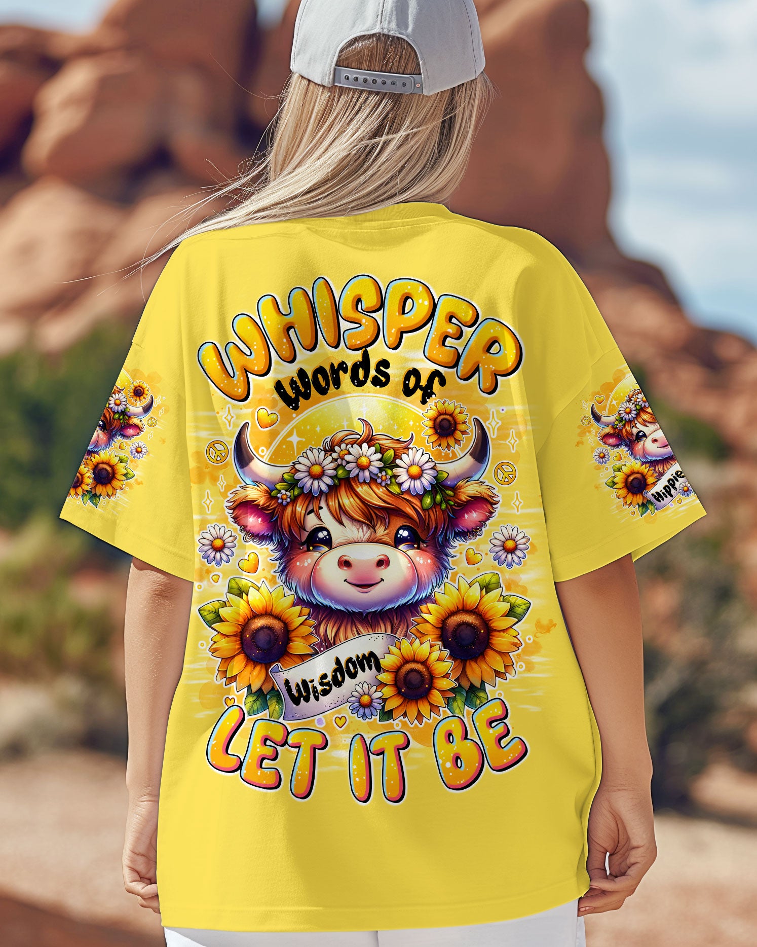 WHISPER WORDS OF WISDOM LET IT BE COW ALL OVER PRINT  - TLTR1707254