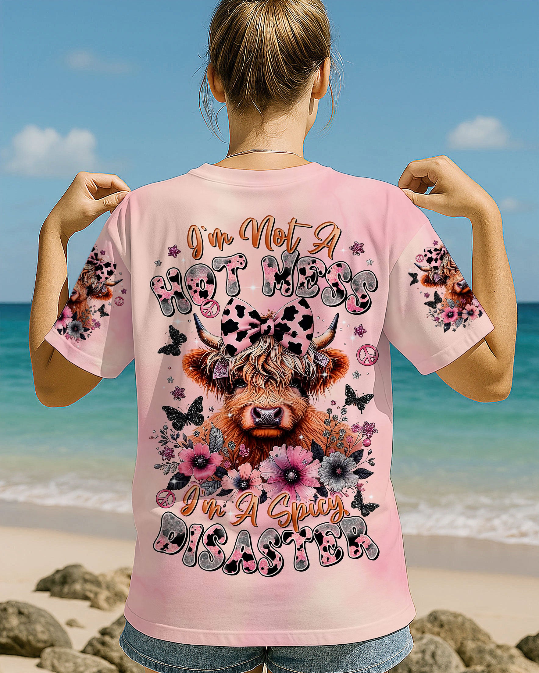 I'M NOT A HOT MESS COW ALL OVER PRINT  - TLTR1107252