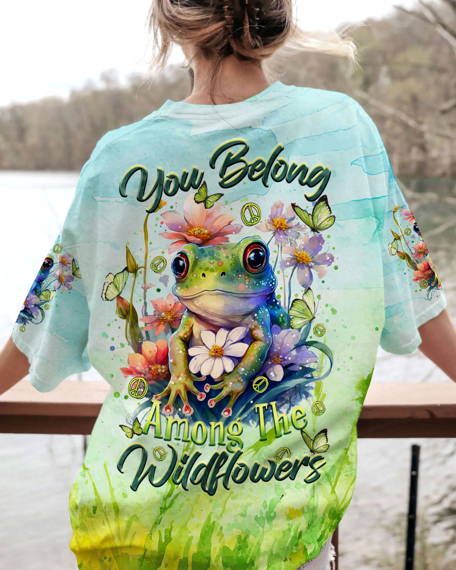 YOU BELONG AMONG THE WILDFLOWERS FROG ALL OVER PRINT - TLTR0909232