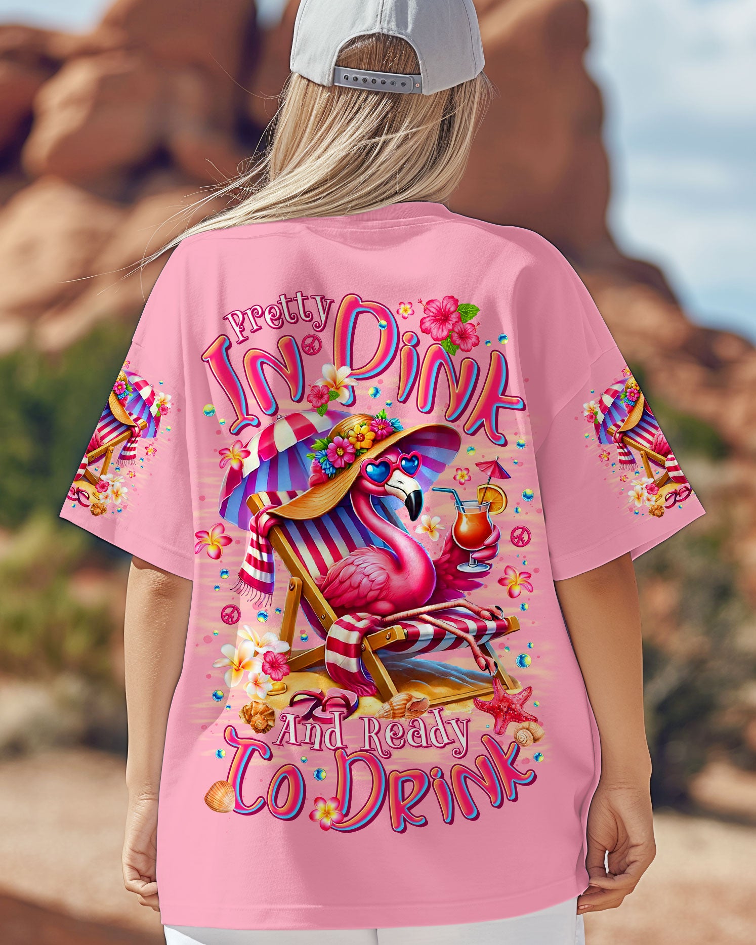 PRETTY IN PINK FLAMINGO ALL OVER PRINT  - TLTR1604253