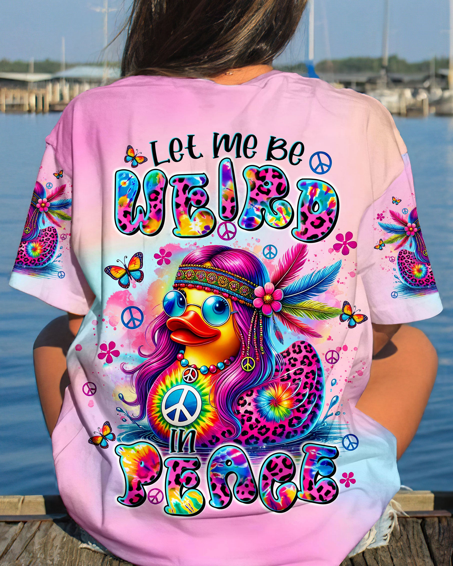LET ME BE WEIRD IN PEACE DUCK ALL OVER PRINT - TLTR0409244