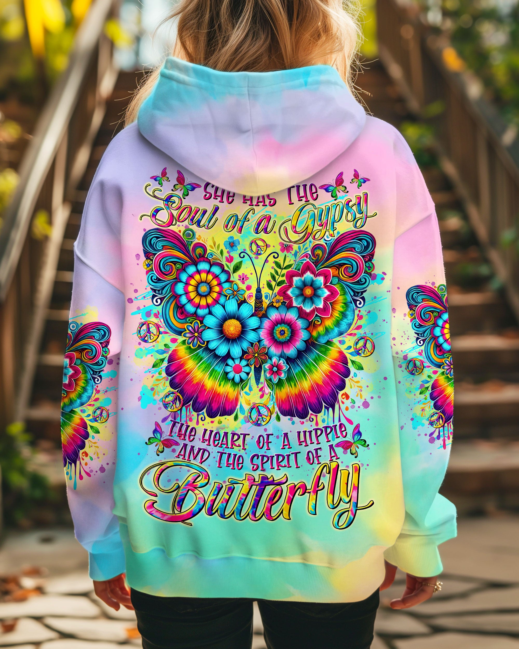 SPIRIT OF A BUTTERFLY TIE DYE ALL OVER PRINT - TLTR2409245