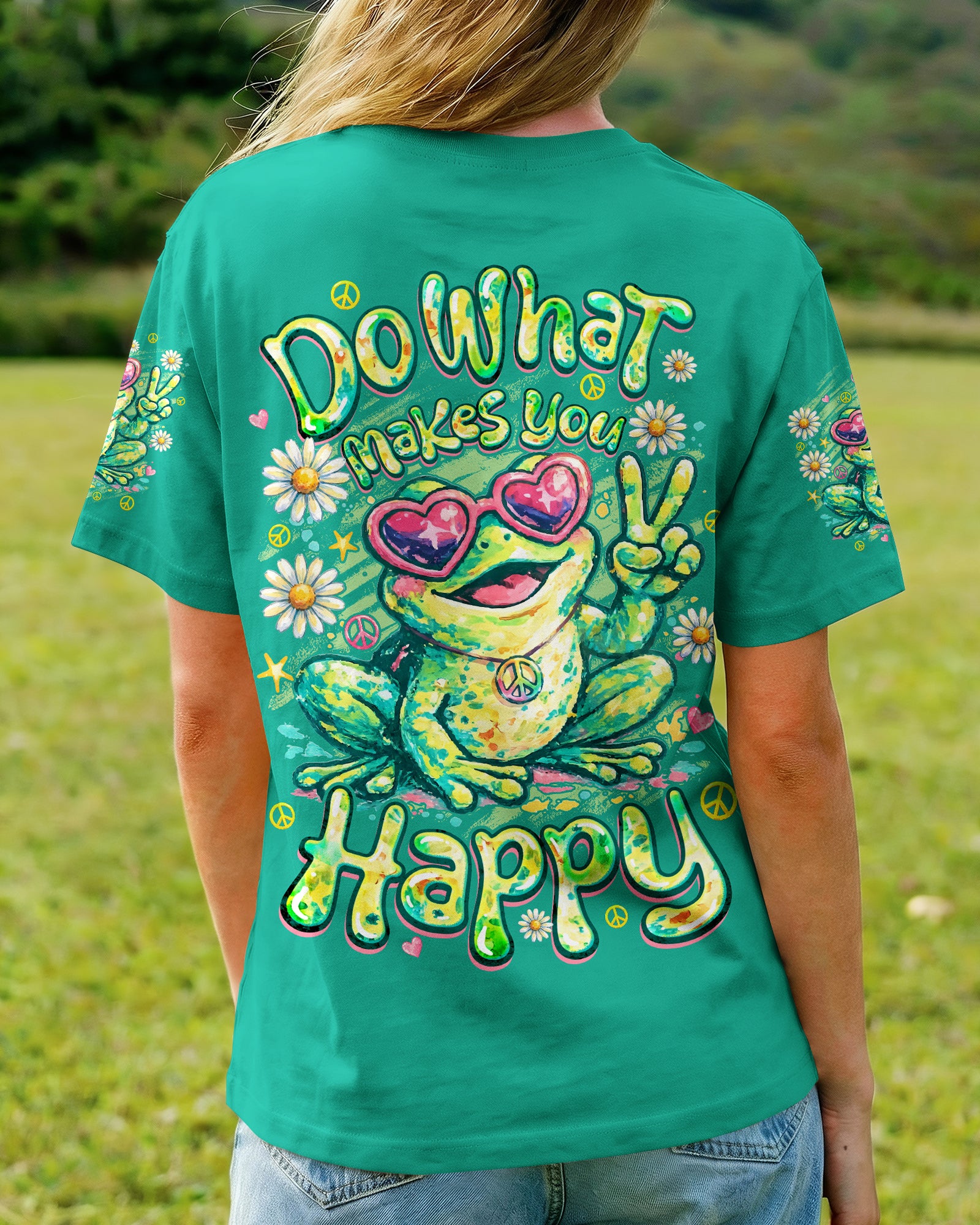 DO WHAT MAKES YOU HAPPY FROG ALL OVER PRINT - TYQY1307262
