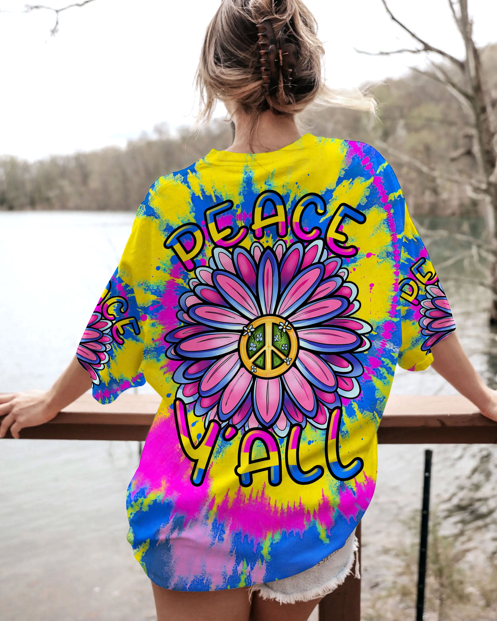PEACE Y'ALL FLOWER ALL OVER PRINT - TLTR0706232