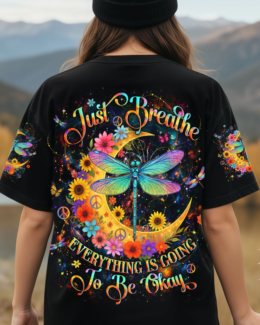JUST BREATHE DRAGONFLY ALL OVER PRINT - YHHN1710252
