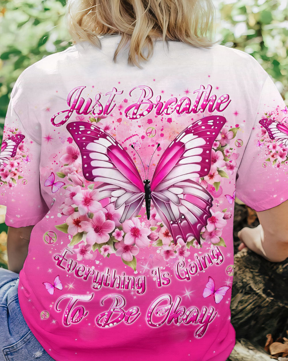 JUST BREATHE BUTTERFLY ALL OVER PRINT - YHLN0907243