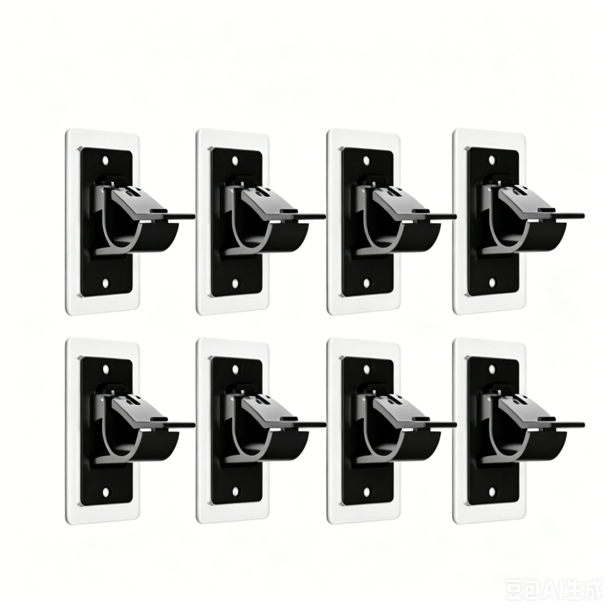 Heavy-Duty Self-Adhesive Rod Support Brackets