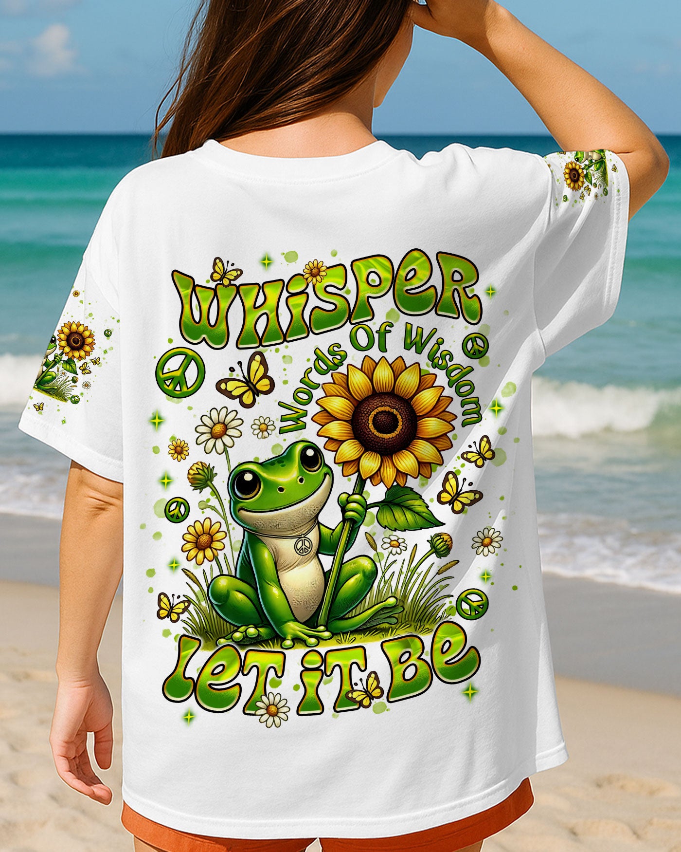 WHISPER WORDS OF WISDOM LET IT BE FROG ALL OVER PRINT  - TLNT0107253