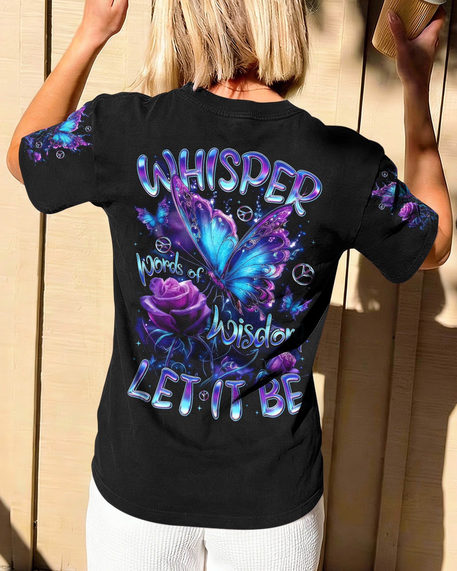 WHISPER WORDS OF WISDOM LET IT BE BUTTERFLY ALL OVER PRINT - TYTD2302261