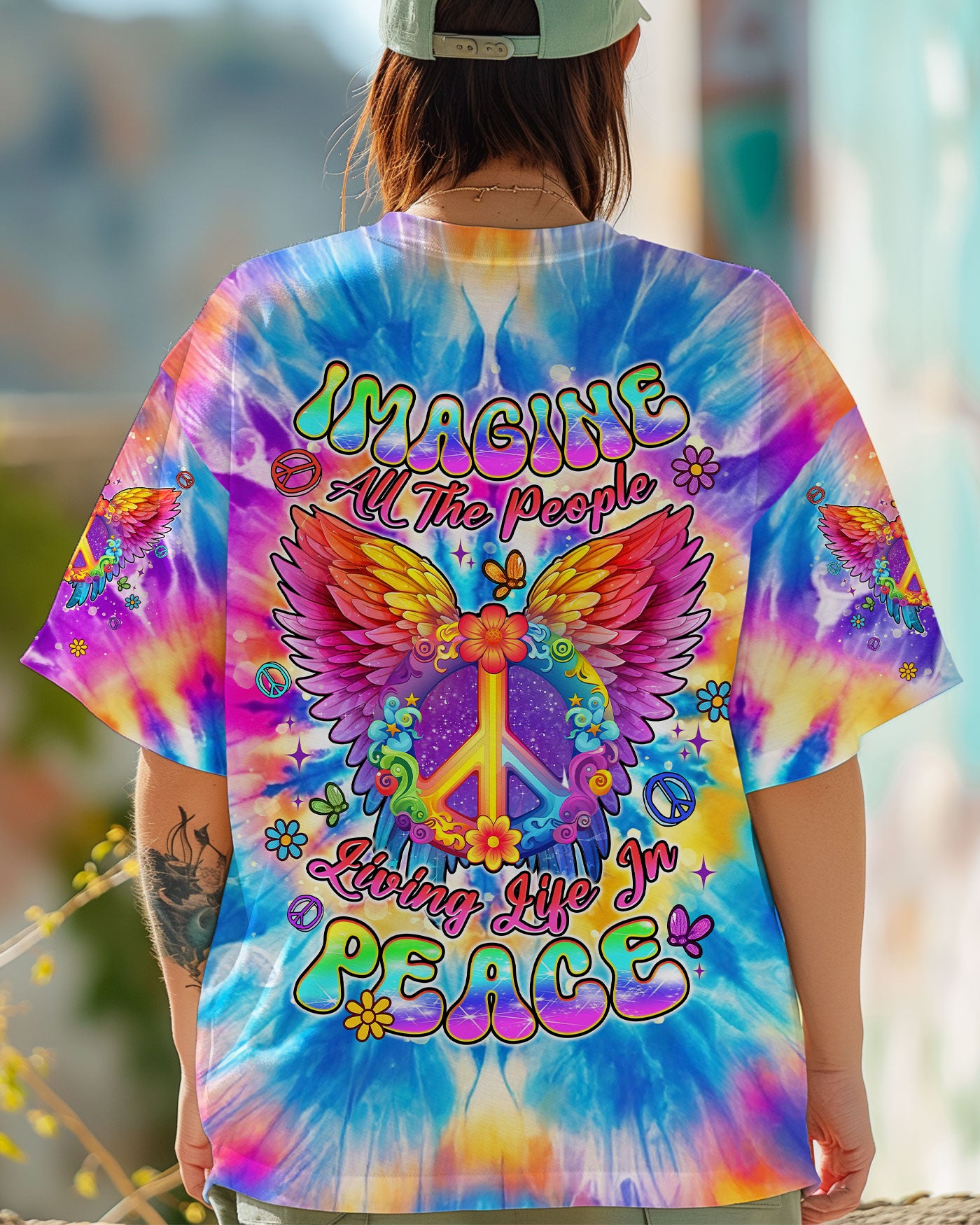 IMAGINE ALL THE PEOPLE LIVING LIFE IN PEACE TIE DYE   ALL OVER PRINT - TLNT2504252