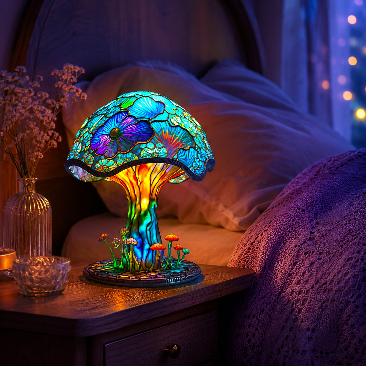 🏆 2026 Best Seller 🍄 Tiffany-Style Mushroom Lamp ✨ Transform Any Space with Magical Glow