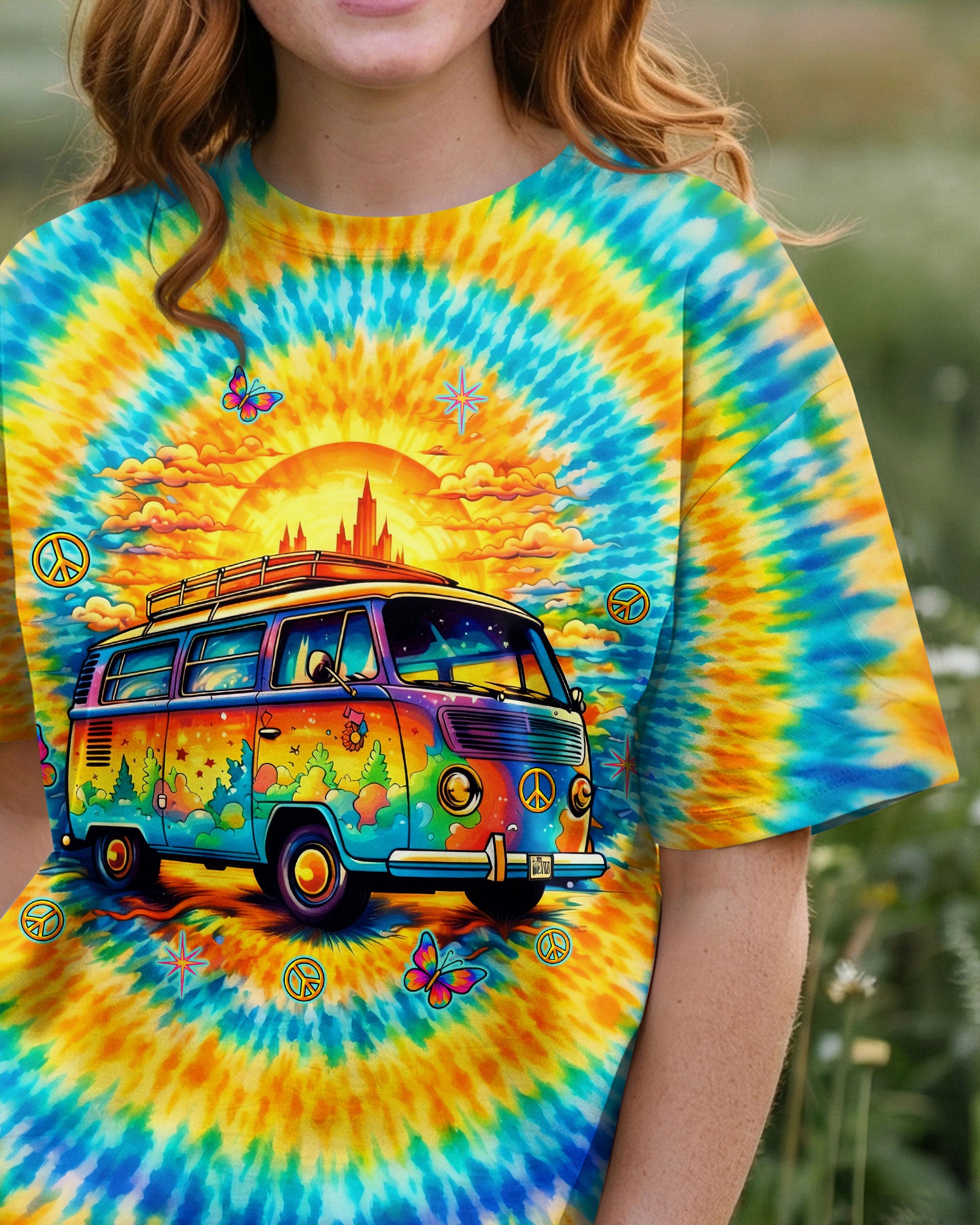 RUNNING AGAINST THE WIND BUS SWIRL ALL OVER PRINT  - TLTW1603261