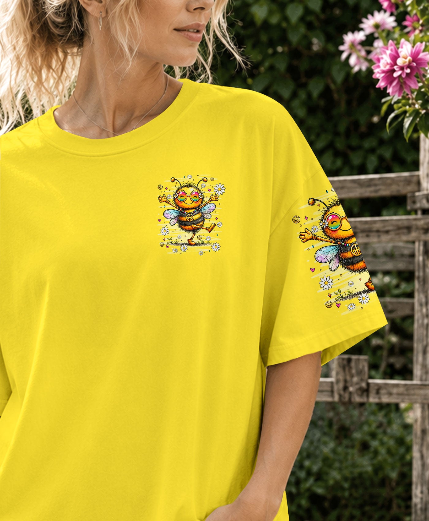 BE YOU THE WORLD WILL ADJUST BEE ALL OVER PRINT - TLHN2407261