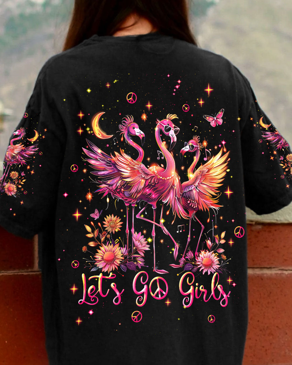 LET'S GO GIRLS FLAMINGO ALL OVER PRINT - TLNT0104245