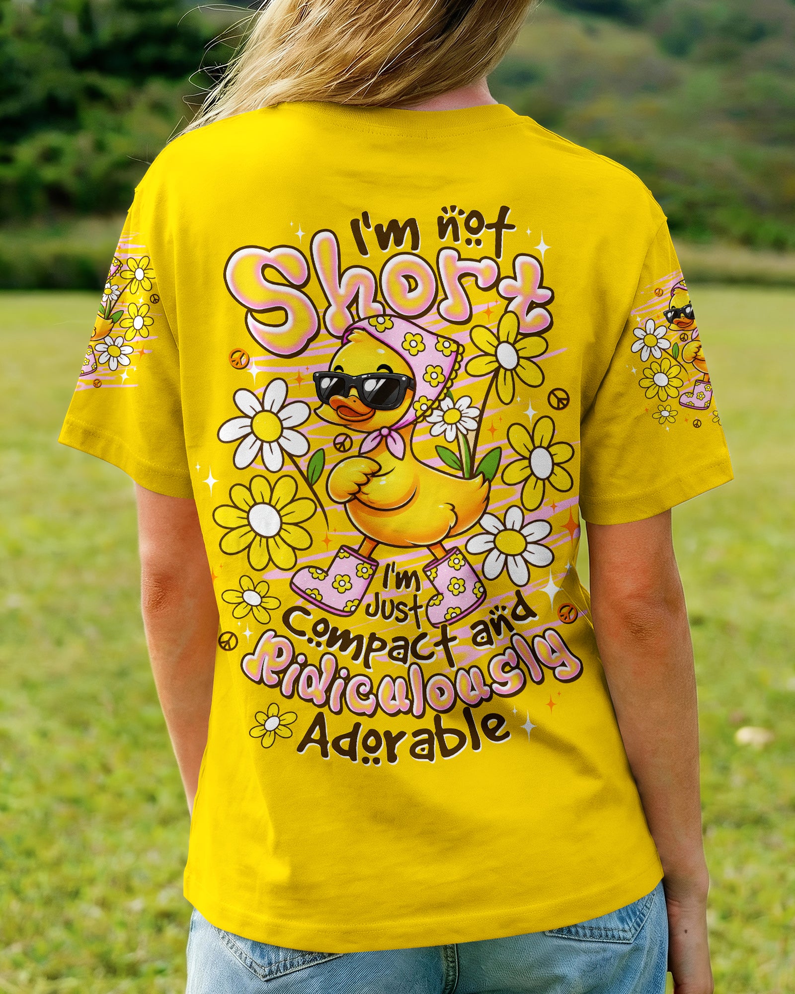 I'M NOT SHORT DUCK  ALL OVER PRINT - TLTW1107263