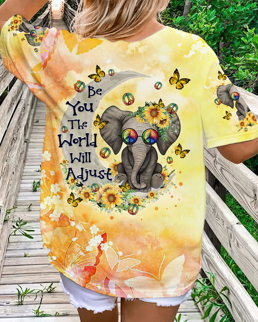 BE YOU THE WORLD WILL ADJUST ELEPHANT ALL OVER PRINT - TLTR0509231