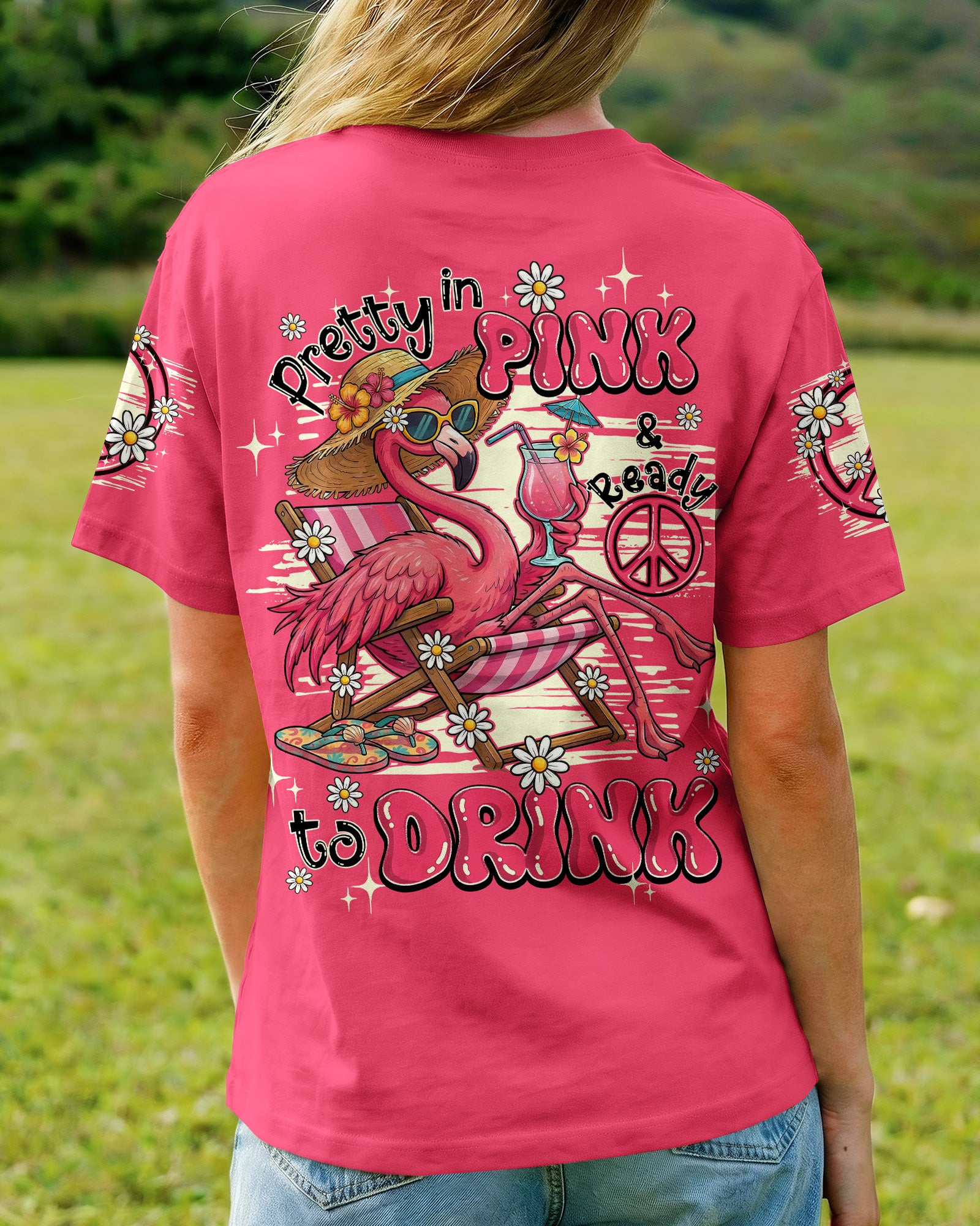PRETTY IN PINK FLAMINGO ALL OVER PRINT - TY0904261