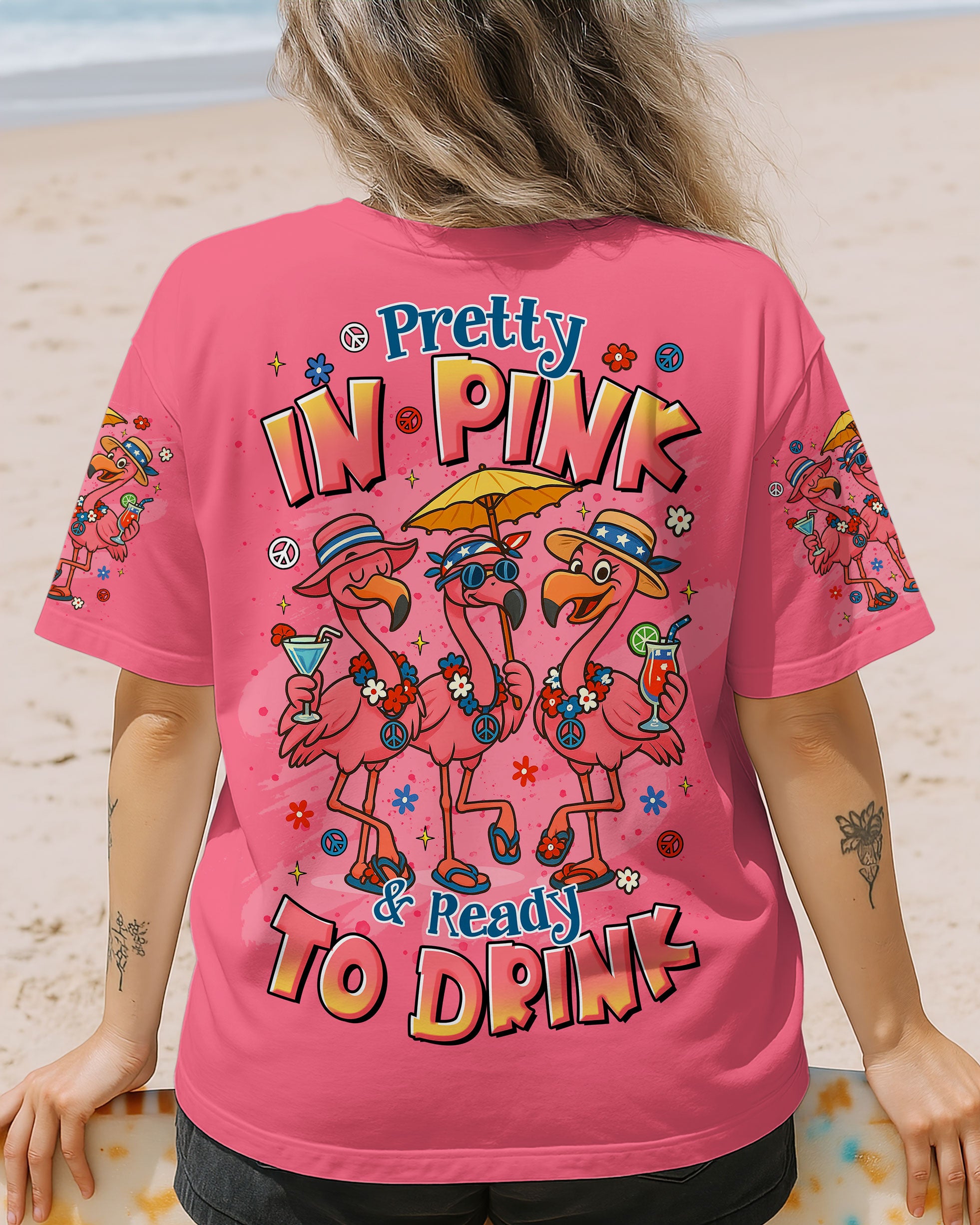 PRETTY IN PINK FLAMINGO ALL OVER PRINT - TLTR0705254