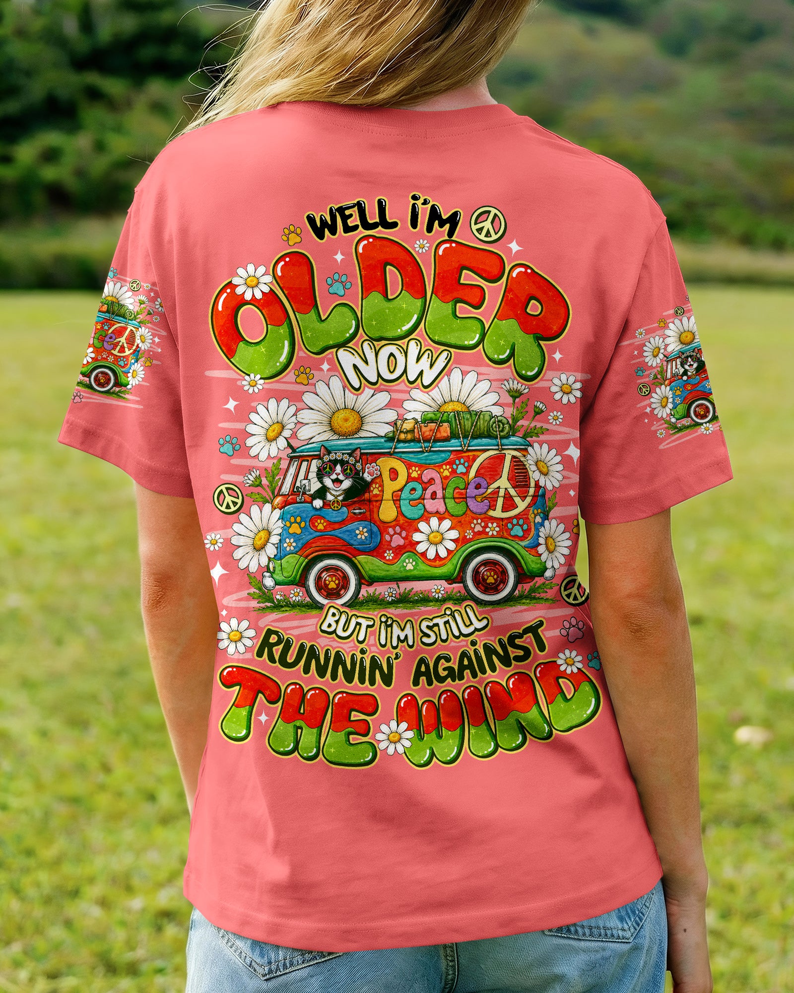 RUNNING AGAINST THE WIND BUS CAT ALL OVER PRINT - TLNO1007262